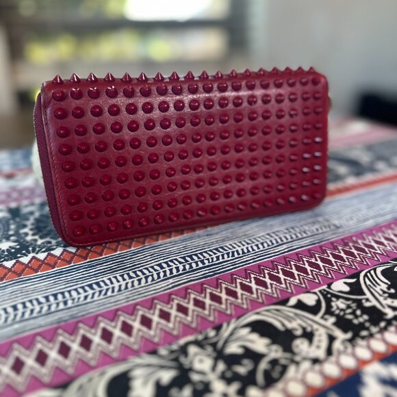 Christian Louboutin Red Panettone Zip Wallet, Vintage, Preowned - Picture 3 of 14